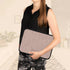 Nude Pink Zebra Custom Name Laptop Sleeve